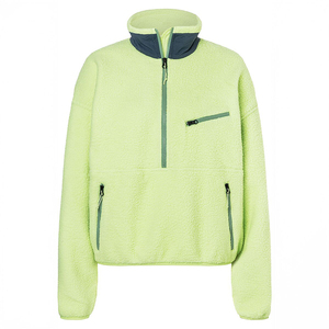 CONMR Men's <strong>Jacket</strong> for Men <strong>Lime</strong> <strong>Green</strong> Lightweight Hiking <strong>Jacket</strong> Fleece Half-Zip Stand-Collar <strong>Jacket</strong> for Outdoor Mountain - Product Image 1