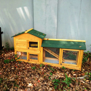 Dayanıklı Dış Mekan Barınağı Sağlam Ahşap Yapı Hava Koşullarına Dayanıklı Dış Mekan Kullanımı Tavşan Kulübesi ve Tavuk Kafesi - Product Image 5