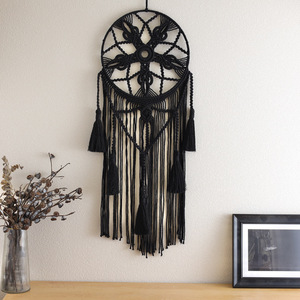 Vendita calda Solid Solor Woven Dream Catching Net Colorful Flower Wall Hanging Dream Catching Net Wall Decoration Pendant - Product Image 1