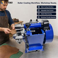 Machine à étaler la colle BANMO avec applicateur à rouleaux réglable, équipement de revêtement pour les ateliers de fabrication de chaussures en cuir, machine à coller
