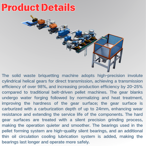 <span class=keywords><strong>Presse</strong></span> à briquettes de biomasse approuvée CE |   Électrique/Diesel pour la fabrication de briquettes de biocarburant - Product Image 6