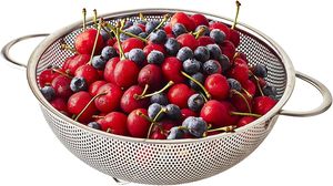 Ensemble de passoires tendance pour fruits et légumes en acier inoxydable, finition argentée polie, écologique, pour égoutter, laver et stocker, pour la cuisine domestique - Product Image 5