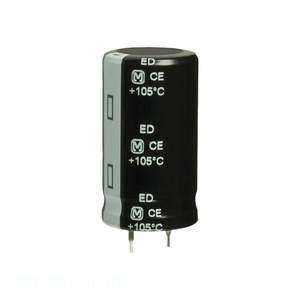 ตัวเก็บประจุแบบสแนป th ตัว120 uF ฝา EET-ED2W121BA สารส้ม120 uF 20% 450V ผ่านรู - Product Image 1