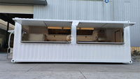 Conteneur d'expédition en acier préfabriqué mobile personnalisé de 20 pieds et 40 pieds, atelier, cafés, restaurants, maison modulaire, bar
