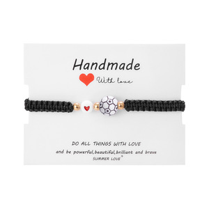 Trendy Handmade Woven Adjustable Ball Sport BraceletMen Creative Acrylic Baseball Tennis Basketball <b>Bracelets</b> Gift for <b>Boys</b> - Product Image 5