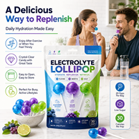 OLLI 3 Geschmacksrichtungen Elektrolyt-Lollipops Blaubeere-Traube-Limetten-Mix Zuckerarm Natrium Kalium Magnesium Hydrations-Bonbons