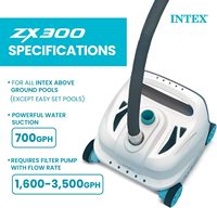 INTEX ZX300 Deluxe Druckseitiger Automatischer Pool-Staubsauger |   28005E PVC-Material Wasserbetriebene Saugvorrichtung für Bodenpools