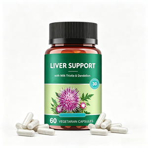 GMP Milk Thistle Seed Extract Capsules with Dandelion Leaf Extract Private Lable Non-gmo Gluten Free 60 Capsules - Product Image 1