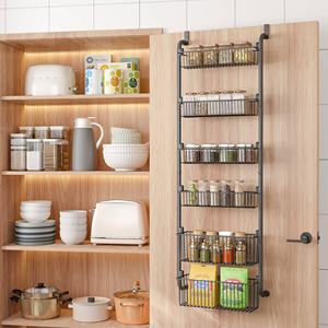 Estante <span class=keywords><strong>de</strong></span> especias <span class=keywords><strong>de</strong></span> 6 niveles para <span class=keywords><strong>la</strong></span> parte trasera <span class=keywords><strong>de</strong></span> <span class=keywords><strong>la</strong></span> puerta, organizador <span class=keywords><strong>de</strong></span> despensa metálico colgante sobre <span class=keywords><strong>la</strong></span> puerta para <span class=keywords><strong>cocina</strong></span> y dormitorio - Product Image 4