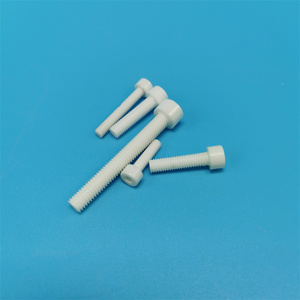 M3 <span class=keywords><strong>M5</strong></span> M6 M8 M12 Tornillo de cerámica de zirconia Perno de cerámica ZrO2 Varilla roscada de cerámica - Product Image 1
