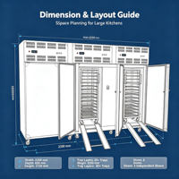 Plug-in Tray Type Blast Freezer Driedeurs -60 ℃   Luchtgekoelde snelvriesapparatuur voor commerciële cateringfabrieken