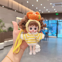 Porte-clés personnalisé HECION, tendance, charme de téléphone, poupée en verre, pendentif mignon, figurine, cadeau, poupée princesse, porte-clés