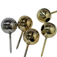 Petite sphère creuse en laiton plaqué or, décoration murale suspendue ou de plafond en acier inoxydable style Art Déco pour mariage