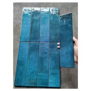 Carreaux de mosaïque en porcelaine pour dosseret de cuisine, bordure de <span class=keywords><strong>douche</strong></span> de salle de bain-longue bande, décoration murale étanche (300x75mm) - Product Image 1