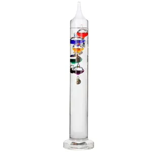 Термометр Galileo, декоративный стеклянный градусник с цветными шариками, для украшения интерьера дома, подарок на день рождения