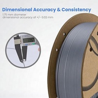ELEGOO Vente en Gros Filament PLA pour Imprimante 3D, Bonne Ténacité et Haute Dureté, 1,75 mm, 1 kg/Bobine