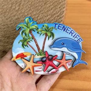 Imán de nevera de madera 3D personalizable, para <span class=keywords><strong>turismo</strong></span>, Isla de Alemania, <span class=keywords><strong>turismo</strong></span>, conmemorativo, recuerdos turísticos de España y la playa - Product Image 3