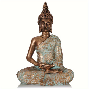 Elegante estatua de Buda de estilo Vintage para decoraciones del hogar-Adorno de resina budista tailandés Artesanía <span class=keywords><strong>Zen</strong></span> del sudeste asiático Budismo - Product Image 5