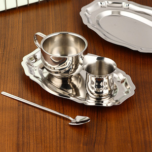 Plateau ovale en dentelle en acier inoxydable de <span class=keywords><strong>Style</strong></span> nordique plat de petit déjeuner de conception française de luxe pour la fête pour le <span class=keywords><strong>service</strong></span> de thé d'entrée de thé de l'après-midi - Product Image 3