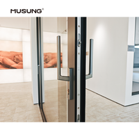 Portes coulissantes de patio modernes en aluminium à rupture de pont thermique, portes de balcon sur mesure à double vitrage trempé, économie d'énergie