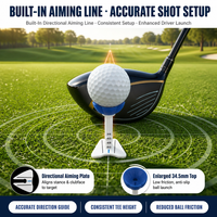 Tees de golf en plastique avec indicateur de direction, 82 mm, plaque de limitation de hauteur réglable, pour l'alignement, OEM