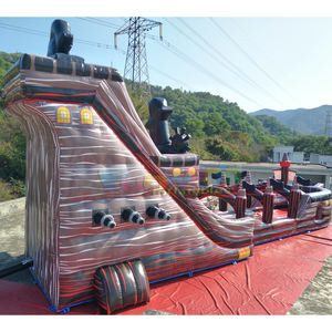 Structure gonflable pirate avec toboggan sec pour enfants, château gonflable commercial, équipement de terrain de jeux, structure d'amusement - Product Image 6