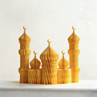Décoration de mosquée pliable DIY la plus vendue avec forme de lune et d'étoile, certifiée ISO, fournitures de fête islamique pour usage intérieur