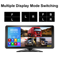 Moniteur à écran tactile de 10,36 pouces avec 4 caméras de recul 1080P, lecteur MP5, enregistreur DVR pour véhicule, camping-car, camion, bus