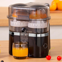 Presse-agrumes électrique portable à double tête, facile à nettoyer, presse-agrumes automatique à 1 bouton pour oranges et citrons avec cordon d'alimentation USB