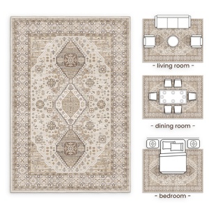 Tappeti Persiani <span class=keywords><strong>in</strong></span> Velluto Morbido di Poliestere Antiscivolo, Tecnica Cut Pile, Lavabili <span class=keywords><strong>in</strong></span> <span class=keywords><strong>Lavatrice</strong></span>, per <span class=keywords><strong>Soggiorno</strong></span> e Camera da Letto - Product Image 1