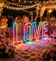 Enseigne lumineuse LED pliable en forme de chiffres, chiffres lumineux RGB pour les anniversaires et les fêtes du Nouvel An