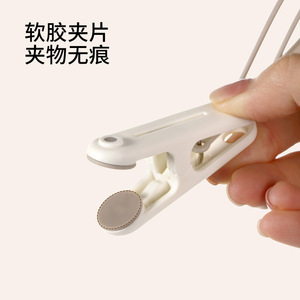 FaSoLa Windproof Drying <b>Clips</b> Plastic Rectangle <b>Hook</b> Type Clothes Pins For Socks Travel Hanging Rope Durable - Product Image 4