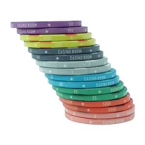 थोक कस्टम बहु रंग 10g चीनी मिट्टी पोकर चिप्स के लिए 39mm कस्टम लोगो desgin कैसीनो टेबल खेल खेल - Product Image 5