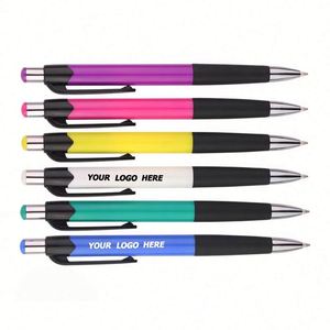 Stylos à bille noirs Tip-Top, pointe moyenne 1,0 mm, à clic, pour une écriture fluide, sans bavures, pour journal et bureau, personnalisables - Product Image 1