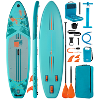 Papan SUP Tiup Drop Stitch - Desain Super Lebar untuk Yoga & Olahraga Air, Unisex, Digunakan di Danau & Sungai