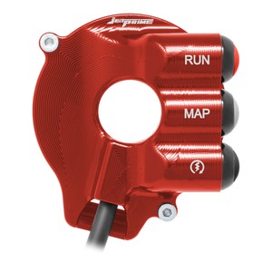 Cubierta de control del acelerador con interruptor integrado en el manillar para Aprilia TUONO V4 (Rojo) - Product Image 4