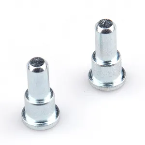 customized carbon steel galvanized cold formed round shoulder shaft flat head step solid rivet