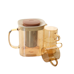 High Borosilicate Glass <b>Kettle</b> Set with <b>Filter</b> 7 Pieces Heat Resistant Kitchenware - Product Image 3