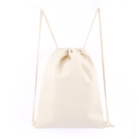 Sac à dos en coton de haute qualité avec cordon de serrage, sac de sport en toile, sac à dos pour hommes, femmes, enfants, école, voyage