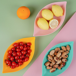 Fruit Plate <b>Plastic</b> <b>Serving</b> <b>Tray</b> Small Large Size Solid Color Dishwasher Safe For Residential Use - Product Image 3