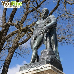Yaşam boyutu açık bahçe döküm antik bronz Hercules heykelleri - Product Image 4