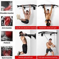Barra de dominadas de acero para montaje en pared, equipo de gimnasio para entrenamiento de fuerza y ejercicios de dominadas, para uso doméstico