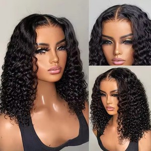 Perruque frontale sans colle Afro Pixie Curl 13x4 5x5 avec fermeture HD, dentelle transparente, bonnet respirant, perruque en cheveux humains bouclés pour femmes noires - Product Image 6