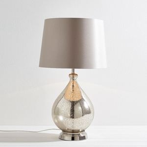 Modern <b>Pink</b> Simple Glass LED Decorative <b>Table</b> <b>Lamp</b> Flexible Fabric Cone Shade Warm White Light Large Size Bedroom Living Room - Product Image 5