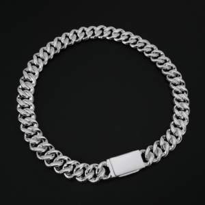 12 मिमी 14 मिमी 16 मिमी 18 मिमी 20 मिमी मोइससानाइट क्यूबन लिंक चेन स्टॉक 925 स्टर्लिंग सिल्वर हाइप गहने मोइससानाइट क्यूबन चेन - Product Image 5