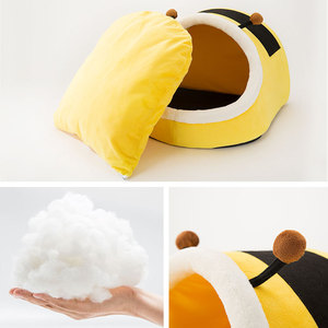 Cama <span class=keywords><strong>de</strong></span> invierno <span class=keywords><strong>para</strong></span> <span class=keywords><strong>perros</strong></span> y gatos Villa Cama ecológica <span class=keywords><strong>de</strong></span> <span class=keywords><strong>tela</strong></span> sólida <span class=keywords><strong>para</strong></span> mascotas Casa semicerrada plegable Lavable <span class=keywords><strong>para</strong></span> <span class=keywords><strong>perros</strong></span> y gatos - Product Image 6