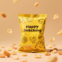 Emballage de snack à gousset latéral personnalisé Sacs en plastique aluminium pour aliments secs frites croustillantes chips avec joint arrière quantité minimale de commande 100 pièces
