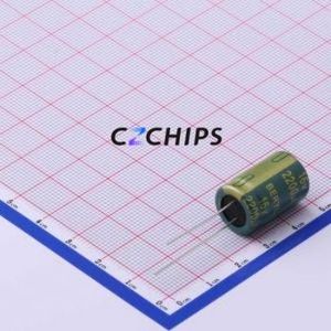 Condensador Electrolítico de Aluminio de Orificio Pasante RC016M222LO13*20TH-2A1Et, Orificio Pasante, D13xL20mm 2200uF 20% 16V 5mm - Product Image 1