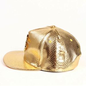 Wholesale Leather Unisex Hip Hop Snapback Cap Dollar crocodile Pattern Baseball Cap - Product Image 3