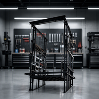 Plateforme élévatrice verticale hydraulique pour marchandises, montée au mur, pour entrepôt agricole, avec rail de guidage, élévateur de fret